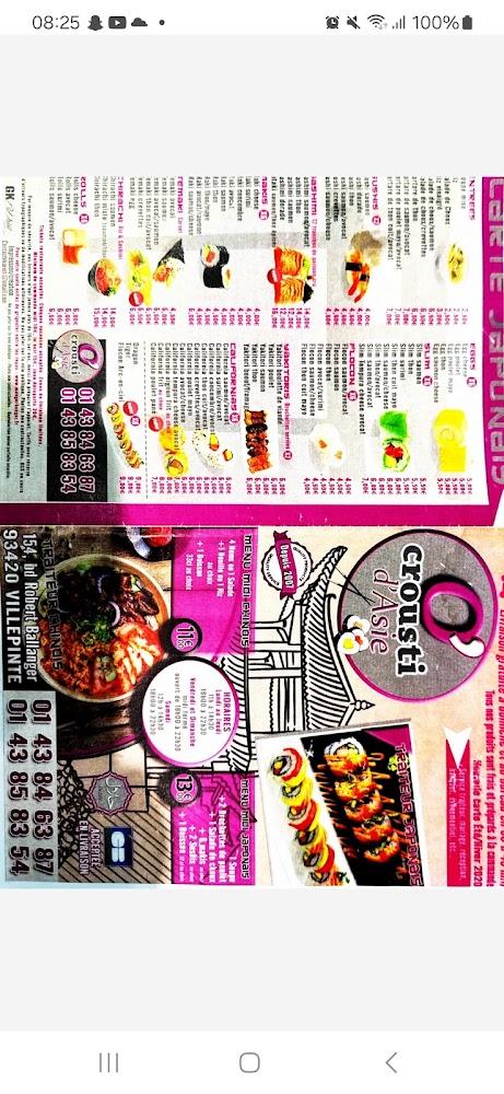 O' Crousti D'Asie. - Menu Image 3